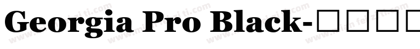 Georgia Pro Black字体转换